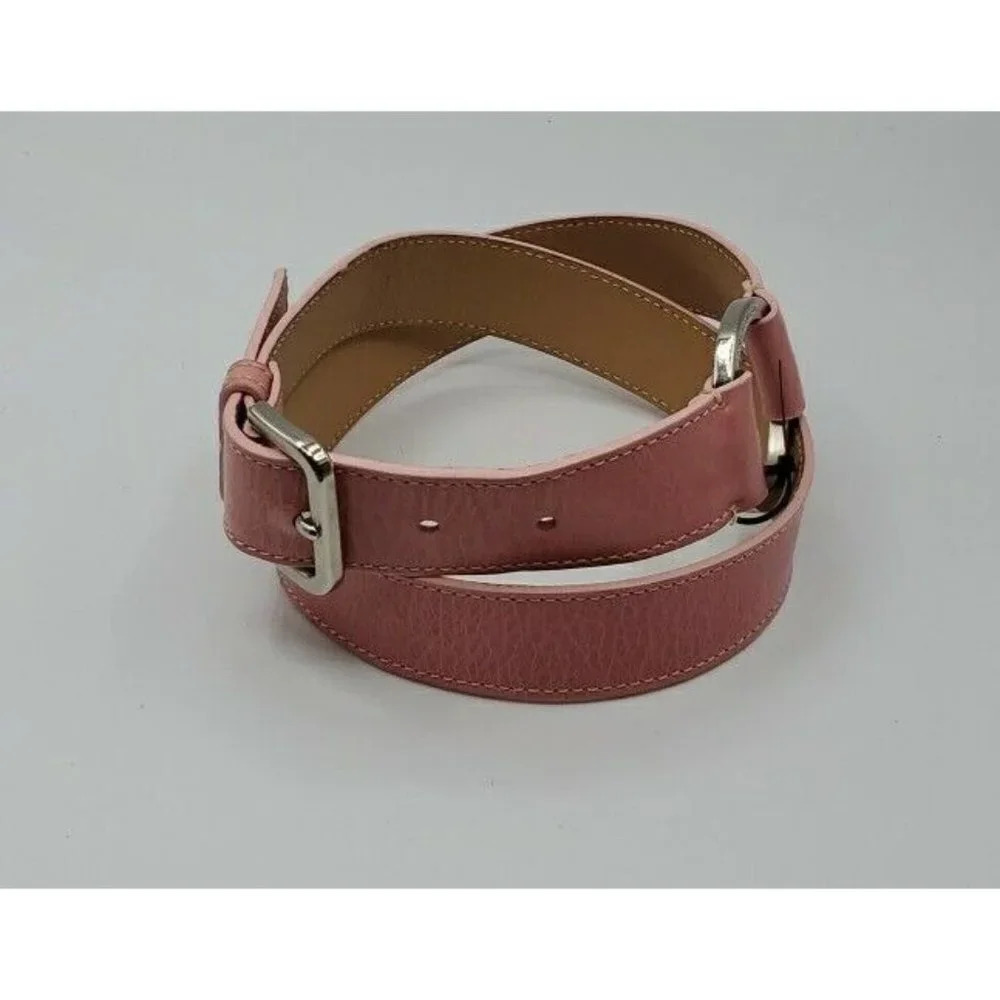 Francesco Biasia Women's Pink Genuine Leather Belt Size Med Made in Italy